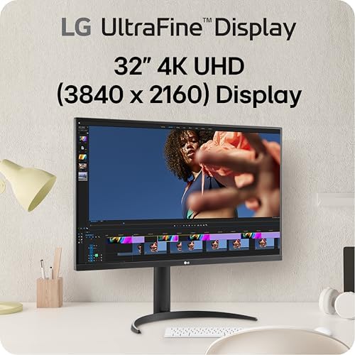 LG 32UR550K-B 32-inch Ultrafine 4K UHD (3840 x 2160) Computer Monitor, HDR10, 60Hz, HDMI, DisplayPort, Tilt/Height/Pivot Adjustable Stand, Black - Image 2