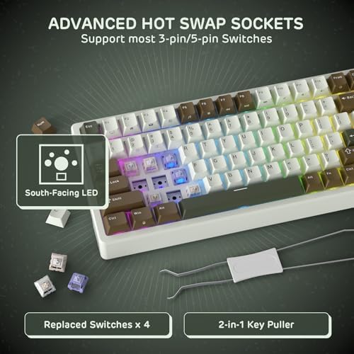 RK ROYAL KLUDGE F99 Wireless Mechanical Keyboard, Gasket Structure - Image 5