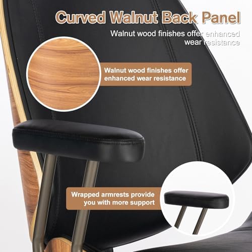 High Back Ergonomic Office Chair, with Headrest & Arms, Black - Image 6