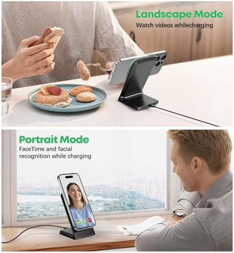 TXXTOL Magnetic Wireless Charger iPhone Stand 15W Fast Mag-Safe Charger for iPhone 16/15/14/13/12 Series Apple Magnet Wireless Charging Station - Image 5