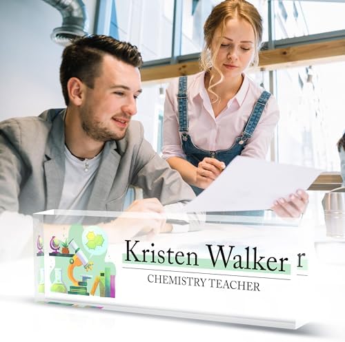 Name Plate for Desk-Personalized Name Plates for Desk-Name Plate Personalized for Office-Gifts for Teacher Boss Employee Appreciation Office Desk Decor (teacher4) - Image 6
