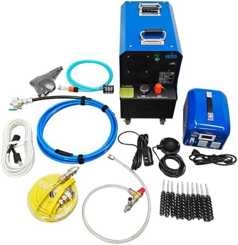 Multifunctional Condenser Pipeline Cleaning Machine, Dry-Wet Separation, HVAC Tube Cleaner, Flexible Shaft, Pipe Descaling Tool, High Pressure Flushing, 110 V/220 by HQHAOTWU