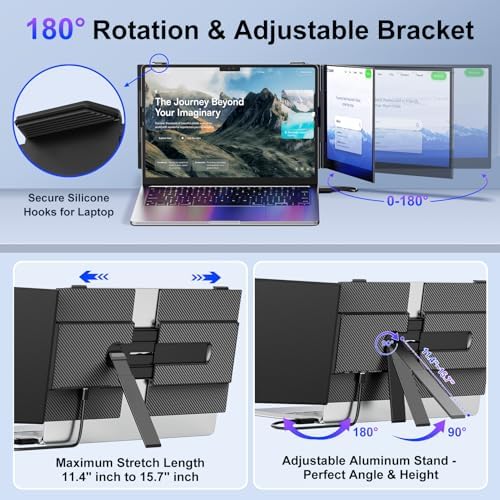 Laptop Screen Extender, 14" FHD 1080P IPS Portable Monitor for Laptop - Image 6