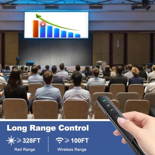 QUI Presentation Clicker with Volume Control, Wireless Presenter Remote - Image 6