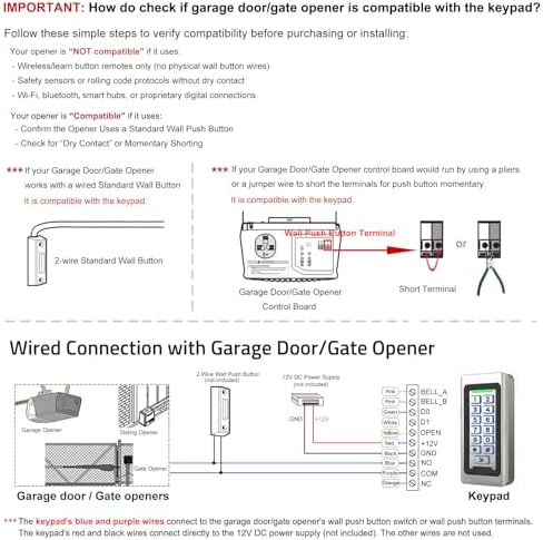 Wireless WiFi Access Control Keypad, Metal Stand-Alone Door Access Control - Image 5