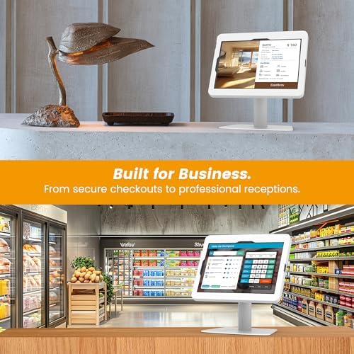 All-Metal Tablet Desktop Stand with Key Lock & 145° Adjustable Angle, Desk-Friendly Freestanding Holder for iPad 10.9"/11" (10th Gen/Pro/Air) for Retail POS, Office, Reception-BSC205WA - Image 3