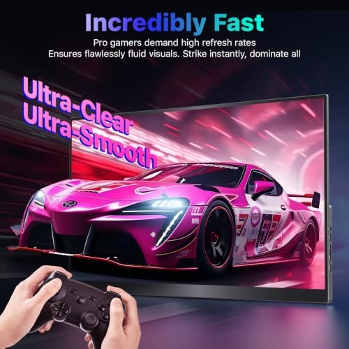 VisionOwl Portable Monitor 19 Inch 4K UHD 144Hz 560 nits 125% sRGB Second Screen, USB-C HDMI HDR Travel Monitor for Laptop PC MacBook PS5 Xbox, VESA Mountable, with Speakers, Built-in Kickstand - Image 5