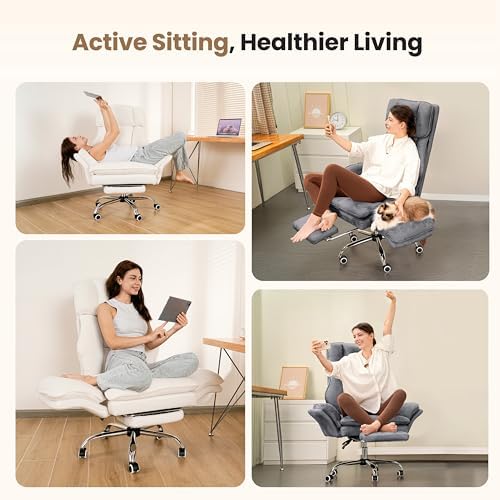 Big and Tall Office Chair, Flip Armrests for Pets & Cross Legged Sitting - Image 4