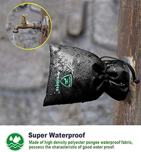 Pro Outdoor Faucet Cover Socks for Winter Freeze Protection, 5.9" W x 7.7" H, Black, Set of 2 - Image 4
