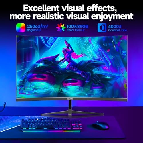 Gawfolk 32 Inch Curved Gaming Monitor 240Hz, 1800R PC Monitor Full HD 1080P - Image 4
