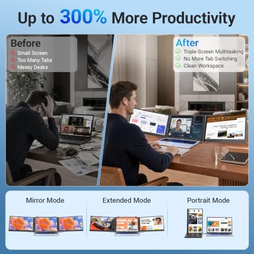 15.3" Laptop Screen Extender, 1200P FHD Ultra-Slim Portable Travel Monitor - Image 4