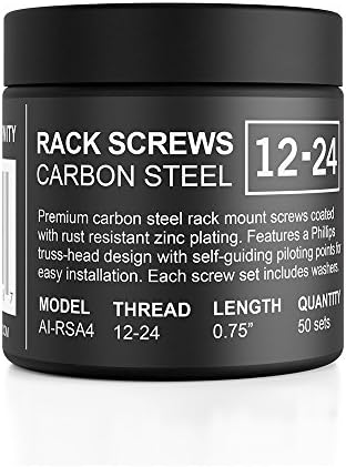 AC Infinity Rack Screws 12/24, Nylon Washers, 50-Piece Set for Server Racks - Image 3