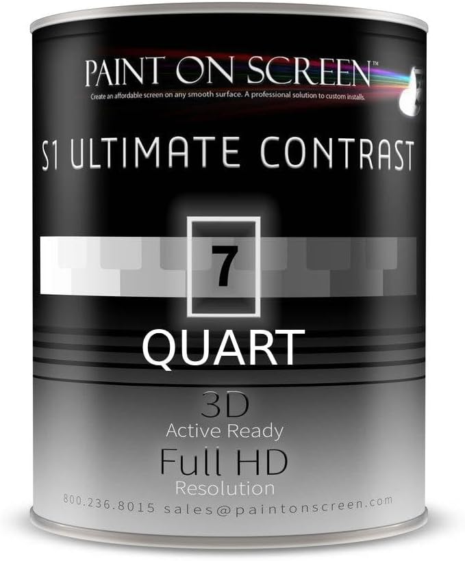 Projector Screen Paint (1 Quart - S1 Ultimate Contrast - Q007) by Paint+on+Screen