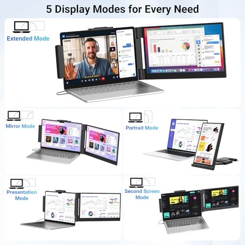 Laptop Screen Extender 14.1" 1080P, Dual Screen Monitor for Laptop 13-17.3" - Image 4