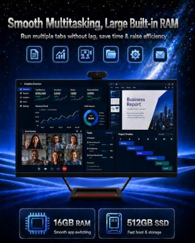 All-in-One PC 23.8" IPS, Wireless Charging Base & Webcam - Image 4