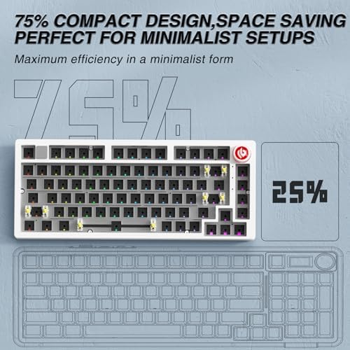 LEOBOG Hi75C Pro Wireless Mechanical Keyboard Kit 75% Barebones DIY Base - Image 4