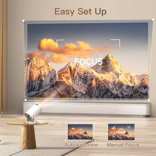 [4K Supported] Mini Projector with WiFi 6 and Bluetooth 5.4, Built in Apps - Image 5