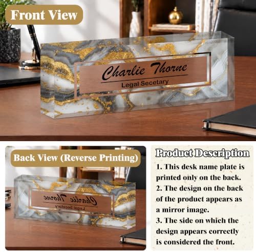 Ship Next Day Custom Name Plate for Desk, Desk Name Plate Personalized - Image 4