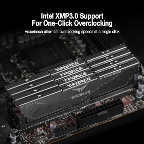 TEAMGROUP T-Force Vulcan DDR5 64GB (2x32GB) 6000MHz (PC5-48000) CL38 Intel XMP 3.0 & AMD Expo Compatible Desktop Memory Module Ram Black FLBD564G6000HC38JDC01 - Image 3