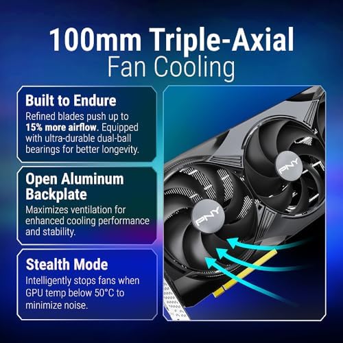 PNY NVIDIA GeForce RTX™ 5080 OC Triple-Fan Graphics Card - Image 3