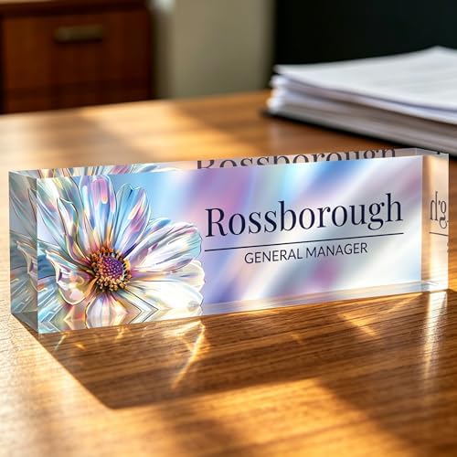 Custom Name Plate for Desk, Desk Name Plate Personalized, Acrylic Desktop Ornament, Stylish Office Decor, Appreciation Present for Boss, Social Worker, Teacher, Nurse, Employee by Unknown