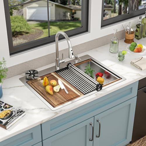 28"x22" Drop In Kitchen Sink Ledge Workstation - Image 2