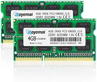 8GB Kit (2x4GB) PC3-10600 DDR3 1333 RAM Memory for Early/Late 2011 13/15 / 17 inch MacBook Pro, Mid 2010 and Mid/Late 2011 21.5/27 inch iMac, Mid 2011 Mac mini by DUOMEIQI