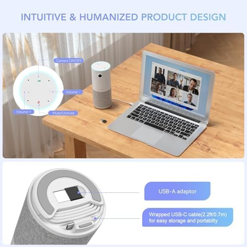 NUROUM C10 1080P Conference Webcam with Microphone Speaker, Portable - Image 5