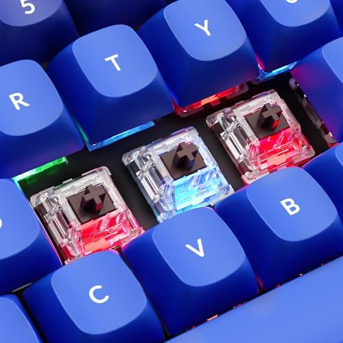 Keychron Q7 Wired Custom Mechanical Keyboard, 70% Layout QMK/VIA Programmable Macro with Hot-swappable Gateron G Pro Brown Switch Double Gasket Compatible with Mac Windows Linux - Navy Blue A - Image 7