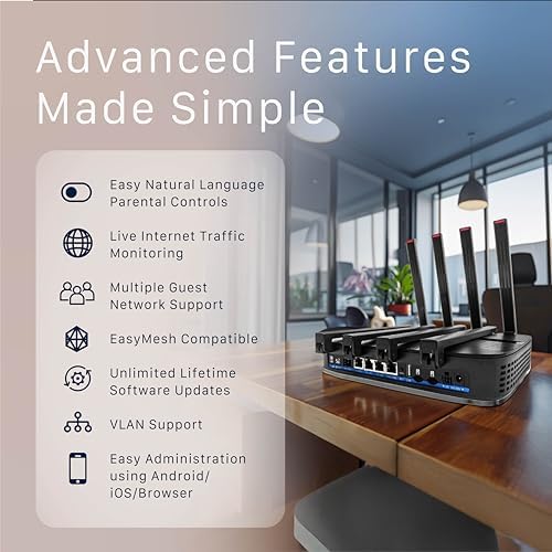 ZBT Z8803BE WiFi 7 Tri-Band Router with 19000Mbps Speed, 10G SFP Port, OpenWRT Support, 1.8GHz Quad-Core Processor for Enterprise Networks - Image 4