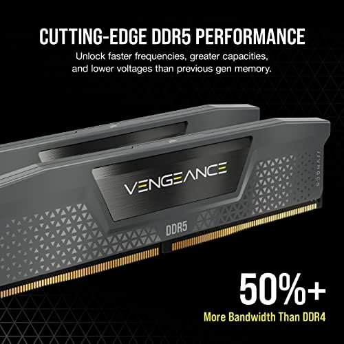 CORSAIR Vengeance DDR5 32GB (2x16GB) DDR5 5200MHz CL40 AMD EXPO Intel XMP iCUE Compatible Computer Memory – Gray (CMK32GX5M2B5200Z40) - Image 3