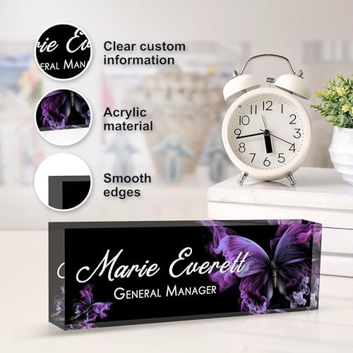 Custom Name Plate for Desk | Personalized Desk Name Plate | Personalized Boss Employee Appreciation Gifts | Acrylic Name Plate Office Desk Accessories - Image 3