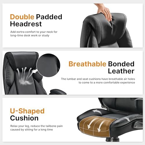 EUREKA ERGONOMIC PU Leather Desk Chair Office Executive Chair - Image 4