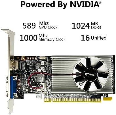 QTHREE GeForce GT 210 Graphics Card,1024 MB DDR3 64 Bit,HDMI,VGA,Low Profile Video Card for PC,GPU,PCI Express 2.0 x16,SFF,Low Power - Image 2