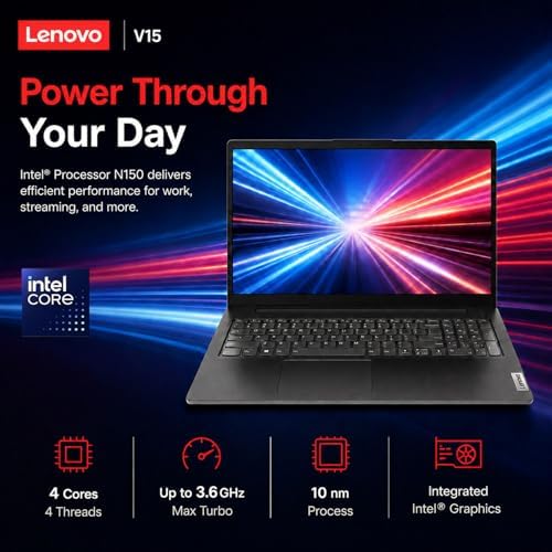 Lenovo New V15 Business Laptop(2026 Premium Edition) with MS365 for Web, Powerful Intel Quad-Core Processor, 15.6" FHD Anti-Glare Display, WiFi 6, Bluetooth 5.3, Long Battery Life, Windows 11 Pro - Image 3