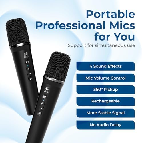100W Powerful Voice Amplifier with 2 Wireless Microphones S99 - Image 4