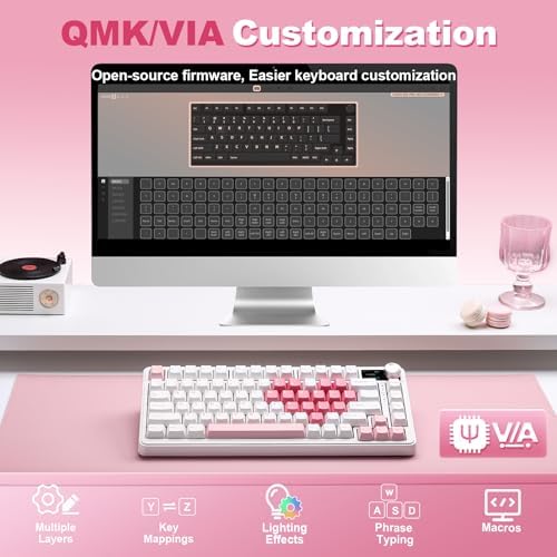 YUNZII B75 PRO MAX 75% Mechanical Keyboard (White Heart,Cocoa V2) - Image 6