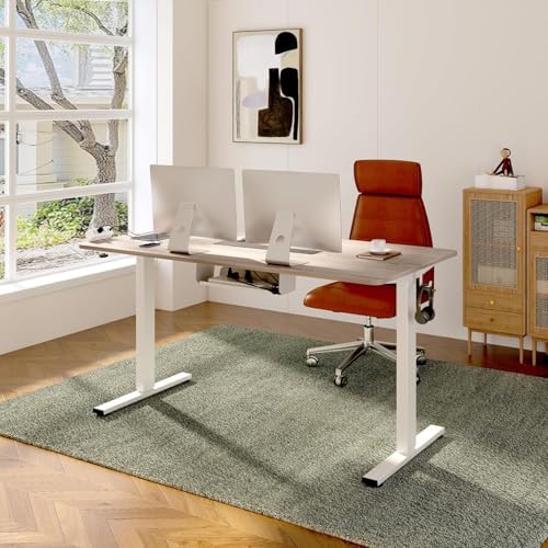 FLEXISPOT EN2 60"x24" Whole-Piece Standing Desk with Power Strip - Image 2