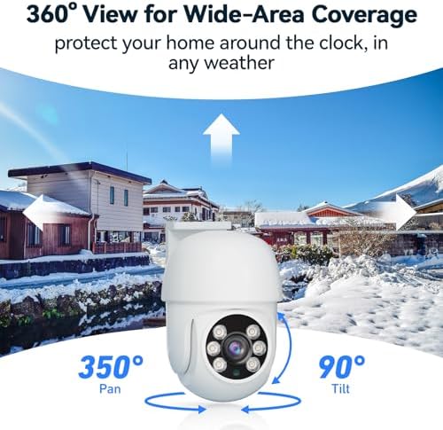 Wired Security Camera System Outdoor, 4pcs Pan/Tilt Camera,500GB HDD - Image 3