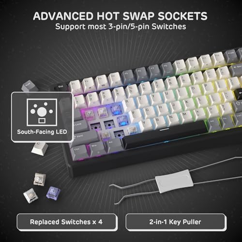 RK ROYAL KLUDGE F99 Wireless Mechanical Keyboard, Gasket Structure - Image 5
