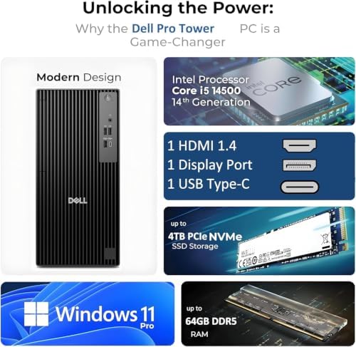 Dell Pro Tower Desktop QCT1250, New OptiPlex Version - Image 2
