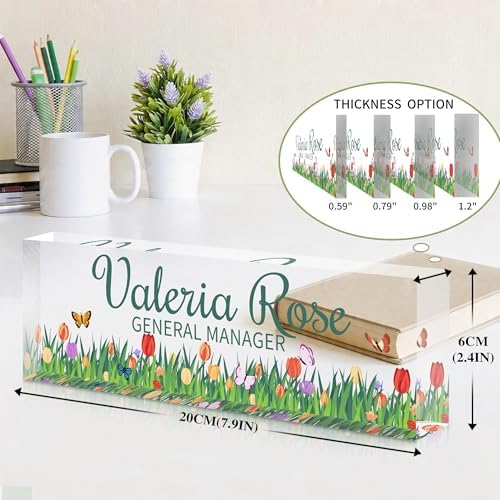 Custom Name Plate for Desk, Acrylic Desk Name Plate Personalized, Employee Appreciation Gifts, Office Desk Accessories for Woman Teacher Nurse, Coworker Gifts for Manager Assistant - Image 4