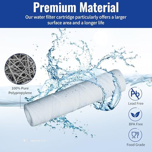 CFS 5 Micron String Wound Sediment Filters for Campbell 1SS, PPW10, 10 Pack - Image 5