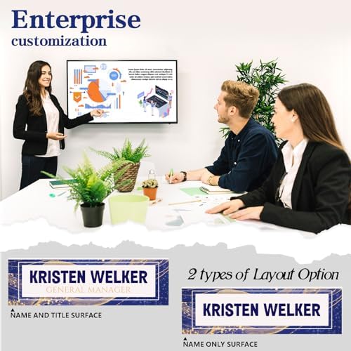 Custom Office Name Plate for Desk - Desk Name Plate Personalized Gifts for Coworkers, Boss, Employees, Teacher, Nurse - Office Desk Decor for Women Men - Employee Appreciation Gifts (Blue Marble) - Image 4