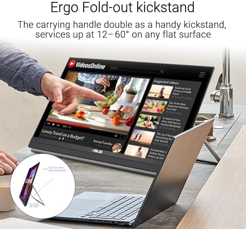 ASUS ZenScreen MB27ACF 27 Inch 1440p 100Hz USB-C Portable Monitor - Image 3