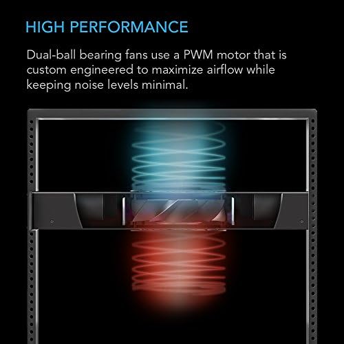 AC Infinity CLOUDPLATE T2, Rack Mount Fan 1U, Top Exhaust Airflow - Image 4