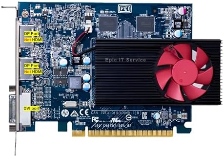 AMD Radeon R9 350 2GB GDDR5, PCI-E 3.0 x 16, Dual DP (Supports 4K) and DVI, fits Full Size Computer by Epic+IT+Service