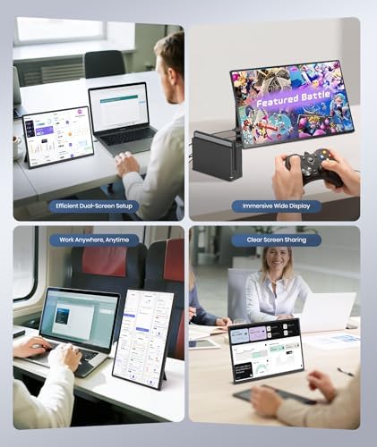 Synnov Portable Monitor, 16" 1200P FHD Laptop Screen Extender - Image 6