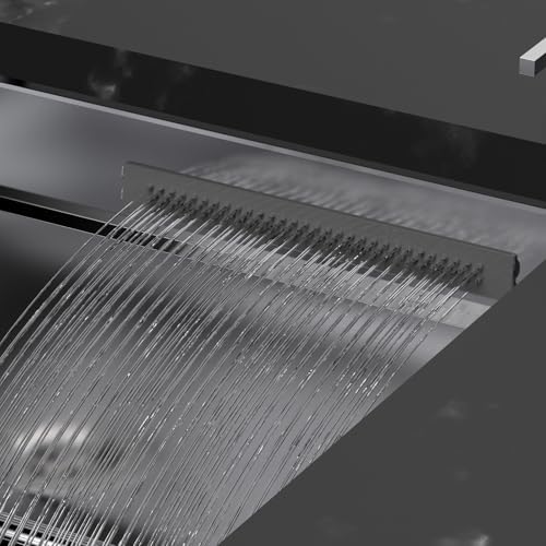 32x19x10 Waterfall Undermount Kitchen Sink Workstation with Faucet Combo - Image 5
