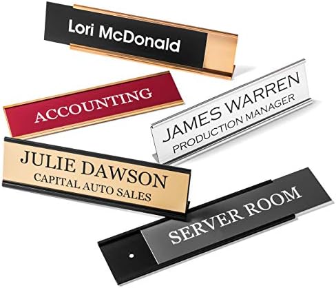 Providence Engraving Custom Engraved Name Plate with Aluminum Holder by ProvidenceEngraving